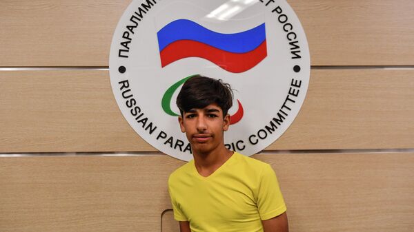 Касим Алькадим в музее паралимпийского движения в Москве Касим Алькадим в музее паралимпийского движения в Москве
