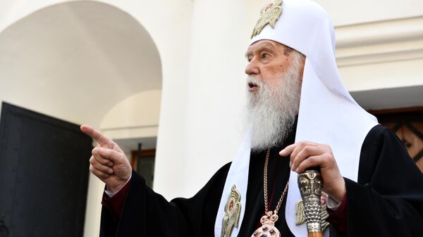 Филарет Денисенко после заседания Синода Православной церкви Украины Филарет Денисенко после заседания Синода Православной церкви Украины