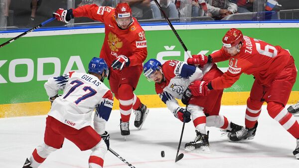 Игровой момент матча Россия - Чехия Игровой момент матча Россия - Чехия