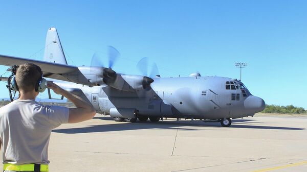 Самолет ВВС США EC-130H Compass Call Самолет ВВС США EC-130H Compass Call