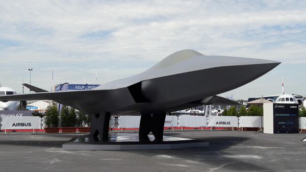 Новейший европейский истребитель 5-го поколения NGF (Next Generation Fighter) на международном аэрокосмическом салоне Paris Air Show 2019 во Франции Новейший европейский истребитель 5-го поколения NGF (Next Generation Fighter) на международном аэрокосмическом салоне Paris Air Show 2019 во Франции