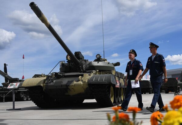 Средний танк Т-55А на Международном военно-техническом форуме Армия-2019 Средний танк Т-55А на Международном военно-техническом форуме Армия-2019