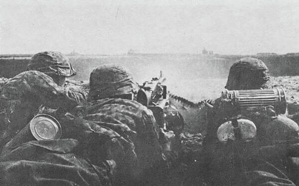 Бойцы дивизии СС Галичина во время битвы за Броды. 1944 год