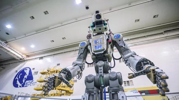 Подготовка робота Skybot F-850 на Байконуре Подготовка робота Skybot F-850 на Байконуре
