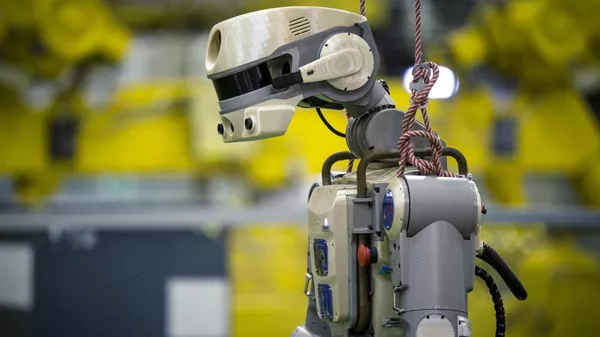 Подготовка робота Skybot F-850 на Байконуре Подготовка робота Skybot F-850 на Байконуре