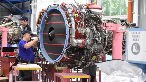 Сборка турбовентиляторного двигателя PowerJet SaM146 для самолетов Sukhoi Superjet 100 на заводе имени Гагарина в Комсомольске-на-Амуре Сборка турбовентиляторного двигателя PowerJet SaM146 для самолетов Sukhoi Superjet 100 на заводе имени Гагарина в Комсомольске-на-Амуре