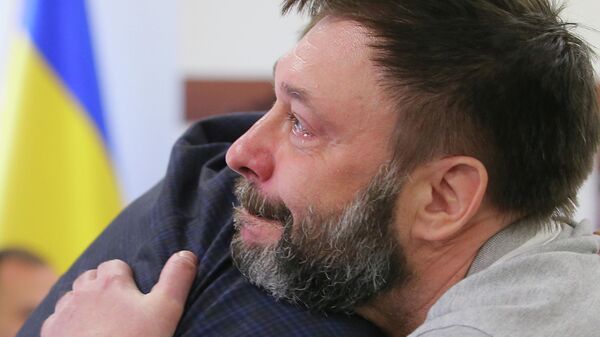 Руководитель портала РИА Новости Украина Кирилл Вышинский после заседания апелляционного суда Киева Руководитель портала РИА Новости Украина Кирилл Вышинский после заседания апелляционного суда Киева