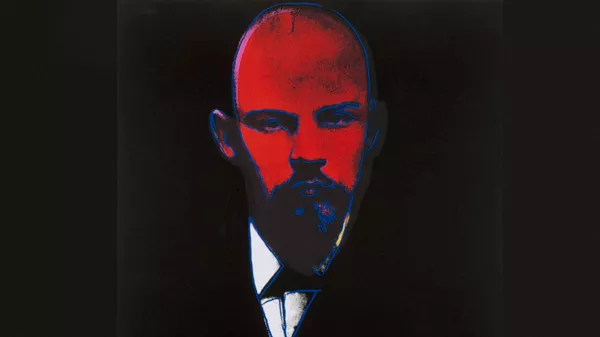 Фрагмент картины Ленин (1986) Энди Уорхолла