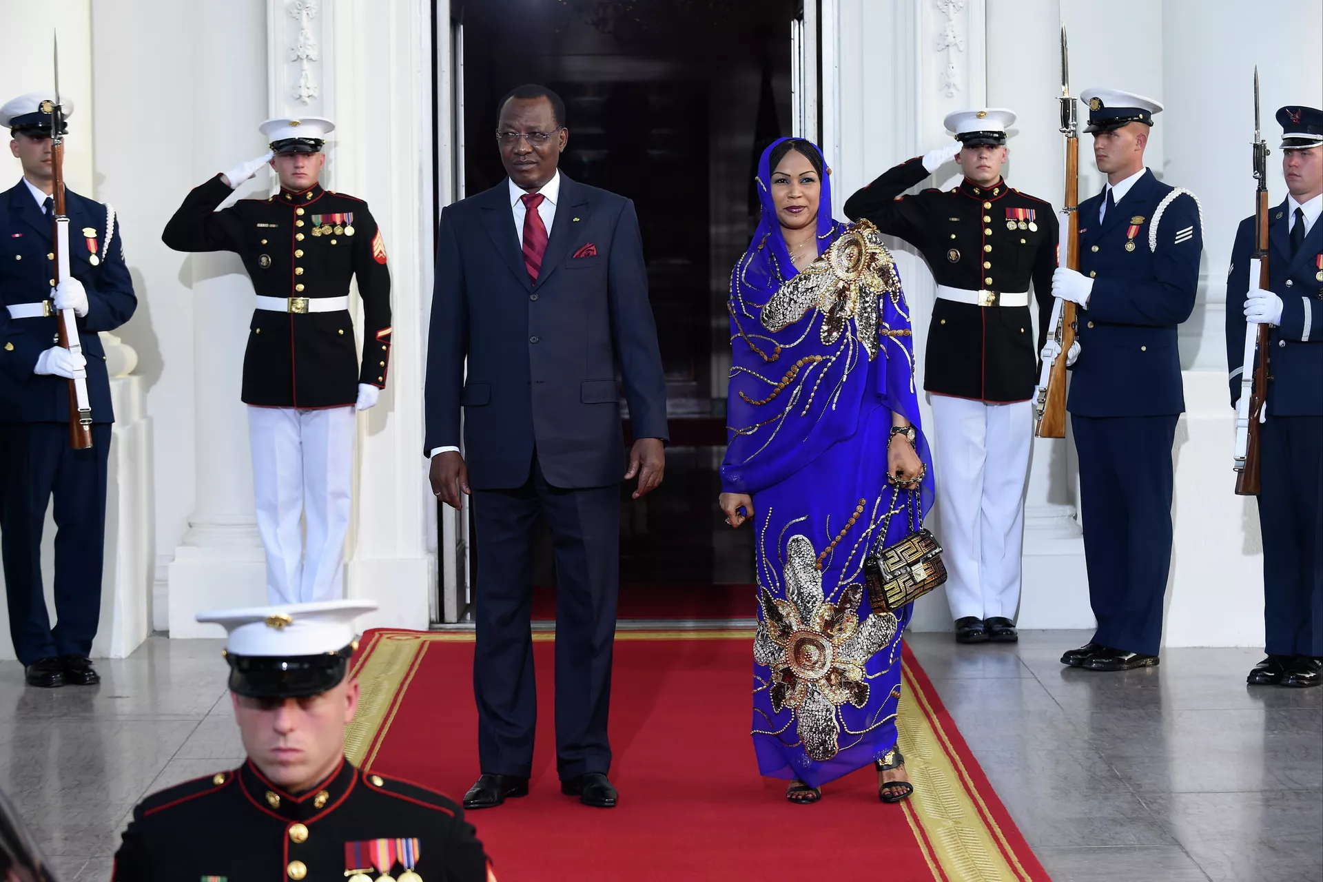 Президент Чада Идрис Деби с супругой Хиндой во время визита в США. 5 августа 2014 - РИА Новости, 1920, 20.04.2021