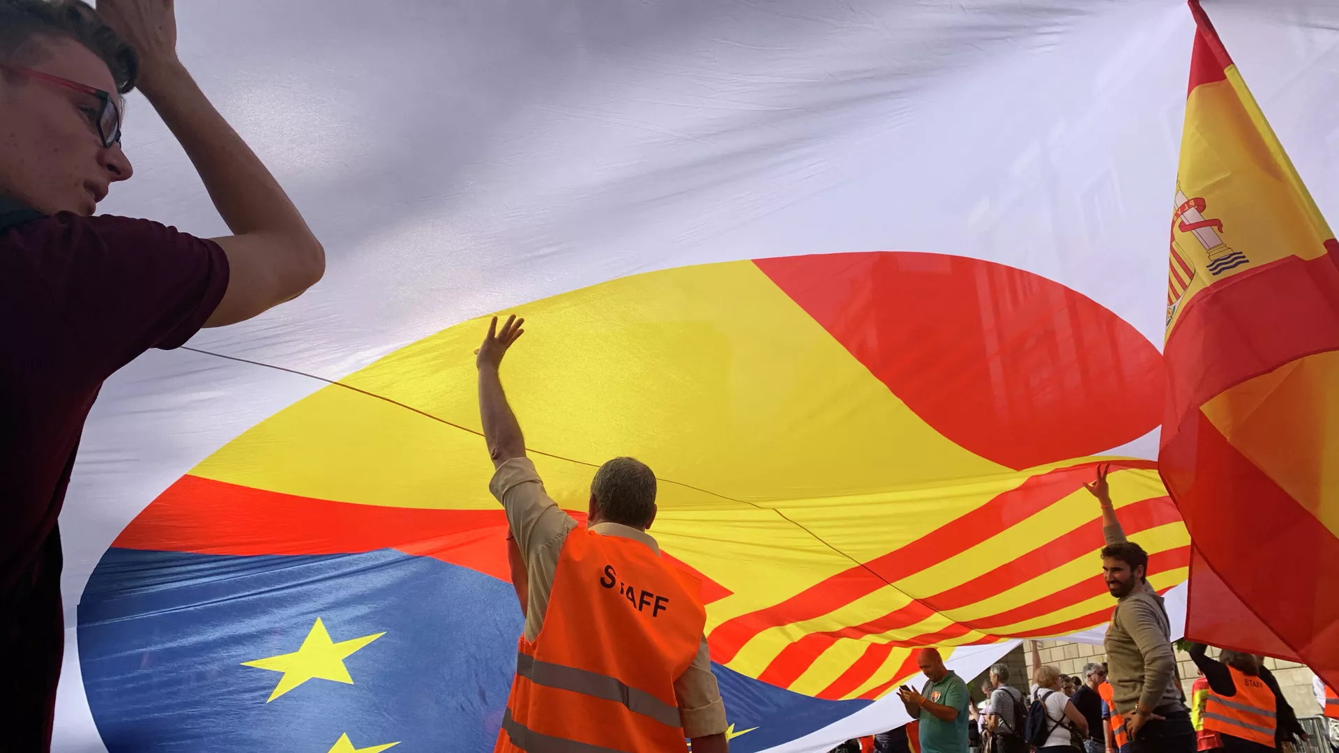 Митинг сторонников сохранения Каталонии в составе Испании из Барселоны. 20 октября 2019 - РИА Новости, 1920, 29.10.2020