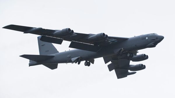 Стратегический бомбардировщик B-52H Stratofortress ВВС США Стратегический бомбардировщик B-52H Stratofortress ВВС США