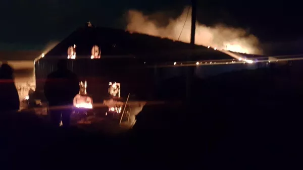 Пожар на кроличьей ферме в селе Голубьевка, Энгельсского района, Саратовской области. 5 ноября 2019