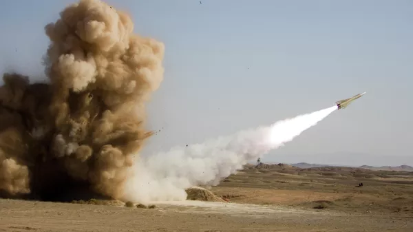 Запуск ракеты во время военных учений в Иране