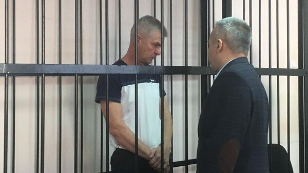 Генеральный директор ЧОПа Сириус-А Сергей Андрющенко во время рассмотрения ходатайства следствия об избрании ему меры пресечения в Благовещенском городском суд Генеральный директор ЧОПа Сириус-А Сергей Андрющенко во время рассмотрения ходатайства следствия об избрании ему меры пресечения в Благовещенском городском суд