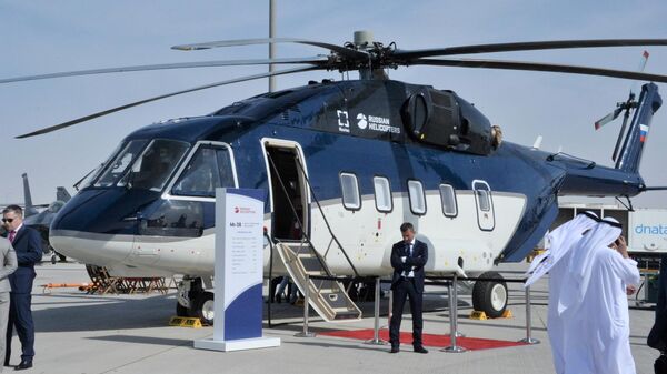 Вертолет Ми-38 на международном авиасалоне Dubai Airshow 2019 Вертолет Ми-38 на международном авиасалоне Dubai Airshow 2019