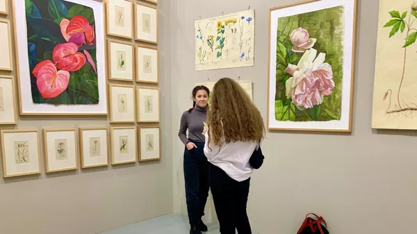 На персональной выставке Александры Вертинской Парадиз, Мультимедиа Арт Музей, 17 ноября 2019 года