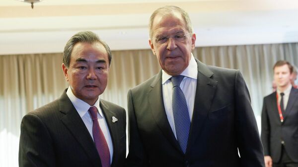 Министр иностранных дел Китая Ван И и министр иностранных дел РФ Сергей Лавров Министр иностранных дел Китая Ван И и министр иностранных дел РФ Сергей Лавров