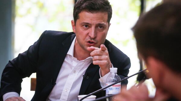Президент Украины Владимир Зеленский во время пресс-конференции в Киеве Президент Украины Владимир Зеленский во время пресс-конференции в Киеве