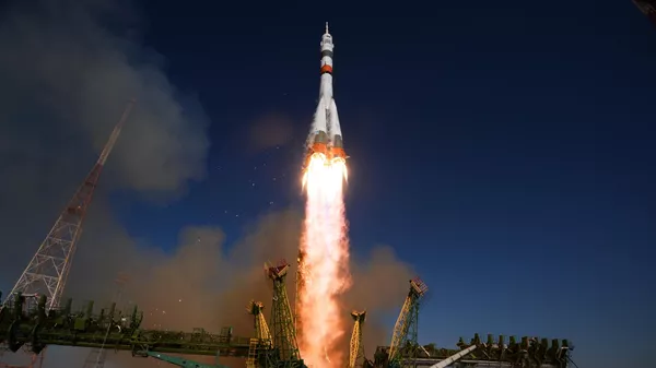 Запуск ракеты-носителя Союз