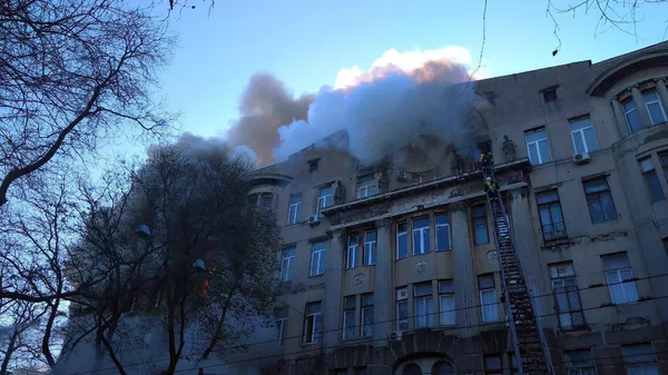 Пожар в Одесском колледже экономики, права и гостинично-ресторанного бизнеса Пожар в Одесском колледже экономики, права и гостинично-ресторанного бизнеса