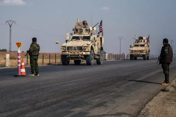 Военный конвой США в Сирии