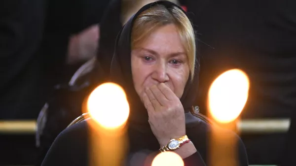 Вдова Ю. Лужкова Елена Батурина на церемонии прощания Вдова Ю. Лужкова Елена Батурина на церемонии прощания