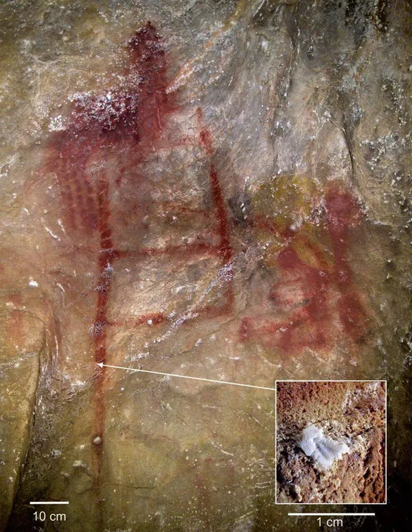Геометрический рисунок в пещере Ла-Пасьега Геометрический рисунок в пещере Ла-Пасьега