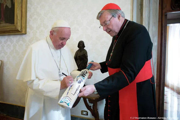Папа Франциск и кардинал Джордж Пелл в Ватикане