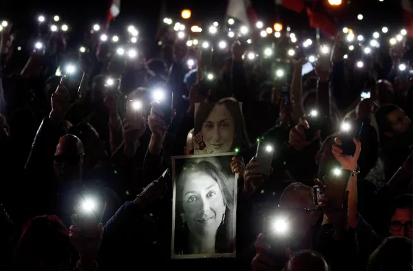 Акция протеста в связи с убийством журналистки Дафны Каруана Галиция, Мальта