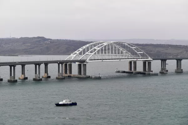 Крымский мост через Керченский пролив. 23 декабря 2019 Крымский мост через Керченский пролив. 23 декабря 2019