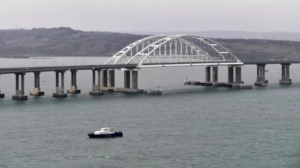 Крымский мост через Керченский пролив. 23 декабря 2019