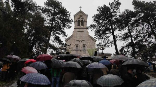 Акция протеста против законопроекта о свободе вероисповедания в Никшиче, Черногория. 21 декабря 2019 Акция протеста против законопроекта о свободе вероисповедания в Никшиче, Черногория. 21 декабря 2019