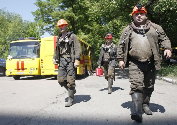 На шахте имени Скочинского в Донецке На шахте имени Скочинского в Донецке