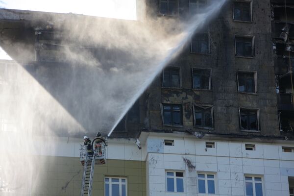 Пожар в московской новостройке Пожар в московской новостройке