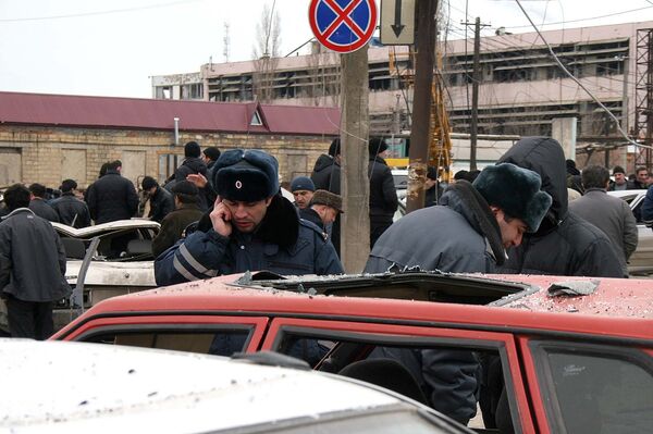 На месте теракта в Махачкале На месте теракта в Махачкале