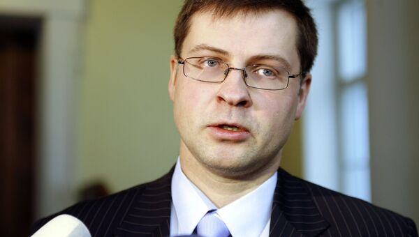 Вице-президент Еврокомиссии Валдис Домбровскис. Архивное фото Вице-президент Еврокомиссии Валдис Домбровскис. Архивное фото