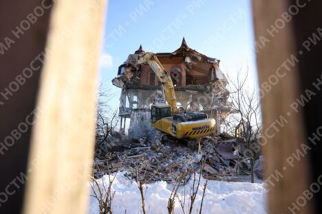 Снос частных домов в поселке Речник Снос частных домов в поселке Речник