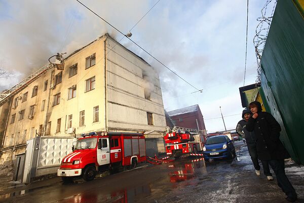 Пожар на северо-востоке Москвы Пожар на северо-востоке Москвы