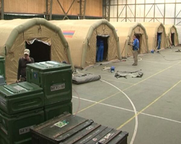 Российские спасатели в Чили развернули надувной госпиталь за 4 часа Российские спасатели в Чили развернули надувной госпиталь за 4 часа