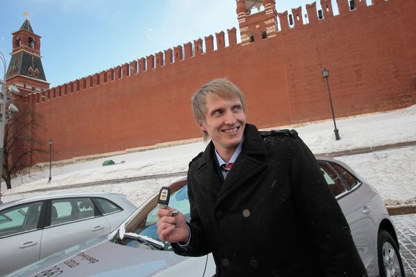 Награждение призеров Олимпиады - 2010 на Васильевском спуске Награждение призеров Олимпиады - 2010 на Васильевском спуске