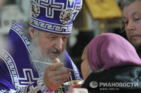 Патриаршее служение в Великий четверг Патриаршее служение в Великий четверг