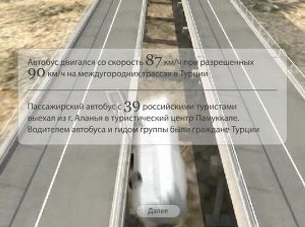 3D-реконструкция аварии туристического автобуса в Турции 3D-реконструкция аварии туристического автобуса в Турции