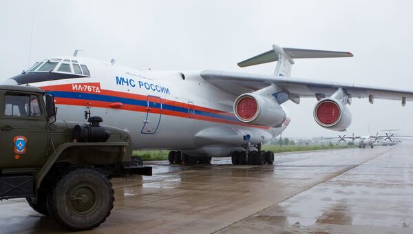 Ил-76 МЧС РФ на подмосковном аэродроме Раменское. Архивное фото Ил-76 МЧС РФ на подмосковном аэродроме Раменское. Архивное фото