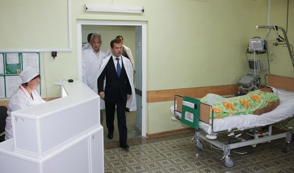Президент РФ Дмитрий Медведев посетил Центральную городскую больницу Пятигорска Президент РФ Дмитрий Медведев посетил Центральную городскую больницу Пятигорска