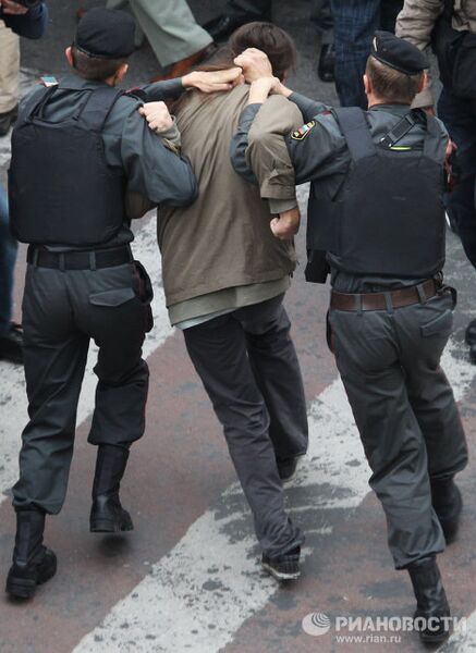 Задержаны участники несанкционированной акции в защиту 31-й статьи Конституции Задержаны участники несанкционированной акции в защиту 31-й статьи Конституции