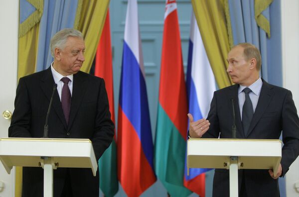 Пресс-конференция премьер-министров России и Белоруссии Пресс-конференция премьер-министров России и Белоруссии