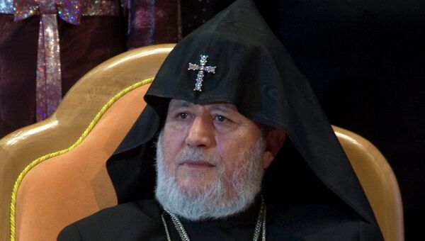 Верховный патриарх и католикос всех армян Гарегин II. Архивное фото Верховный патриарх и католикос всех армян Гарегин II. Архивное фото