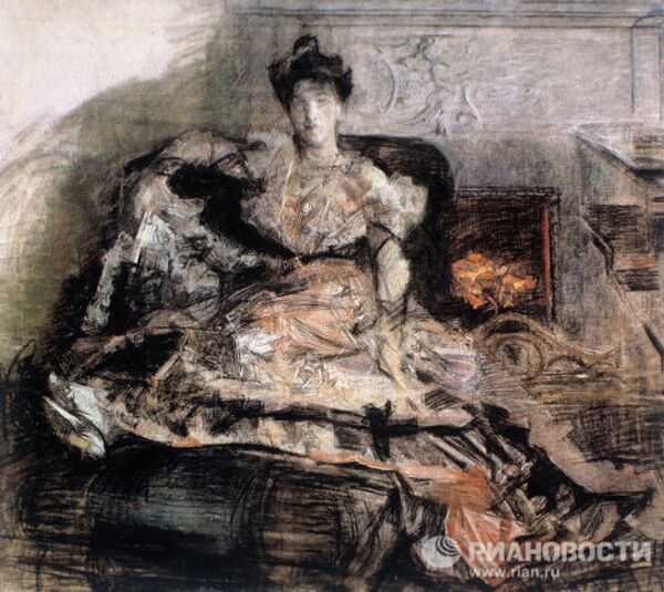 Репродукция картины М.А.Врубеля После концерта. Портрет Н.И.Забелы-Врубель Репродукция картины М.А.Врубеля После концерта. Портрет Н.И.Забелы-Врубель