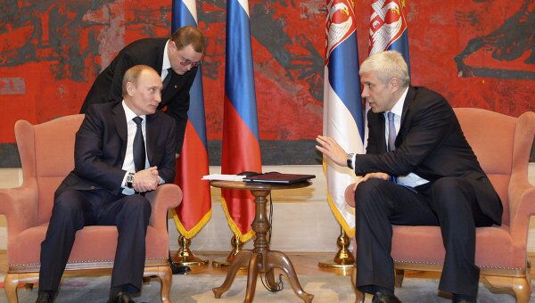 Беседа премьер-министра РФ В.Путина и Б.Тадича в Белграде Беседа премьер-министра РФ В.Путина и Б.Тадича в Белграде