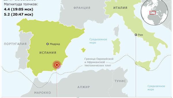 Землетрясение в Испании Землетрясение в Испании
